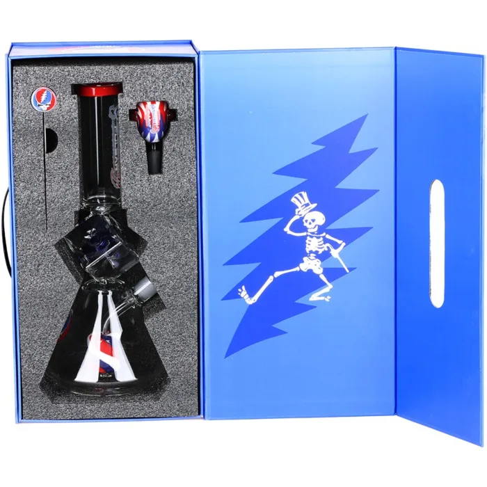 Grateful Dead x Pulsar Inception Cube Beaker Glass Water Pipe - 12.75" / 14mm F - Image 4