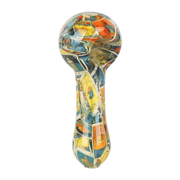 Pulsar Inside Print Glass Spoon Pipe | 4.75" - Image 3