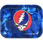 Grateful Dead x Pulsar Large Metal Rolling Tray - Steal Your Face Swirls / 13"x11" - Image 2