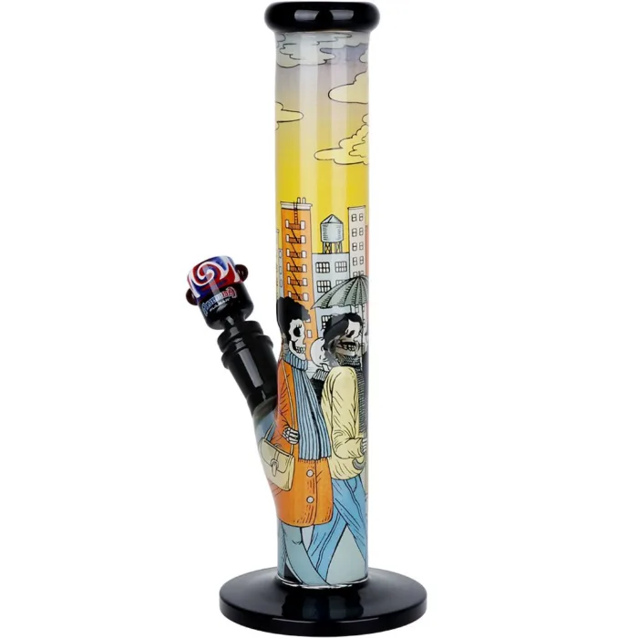 The Grateful Dead x Pulsar Inside Print Straight Tube Glass Water Pipe | 11.25" | 14mm F - Image 7