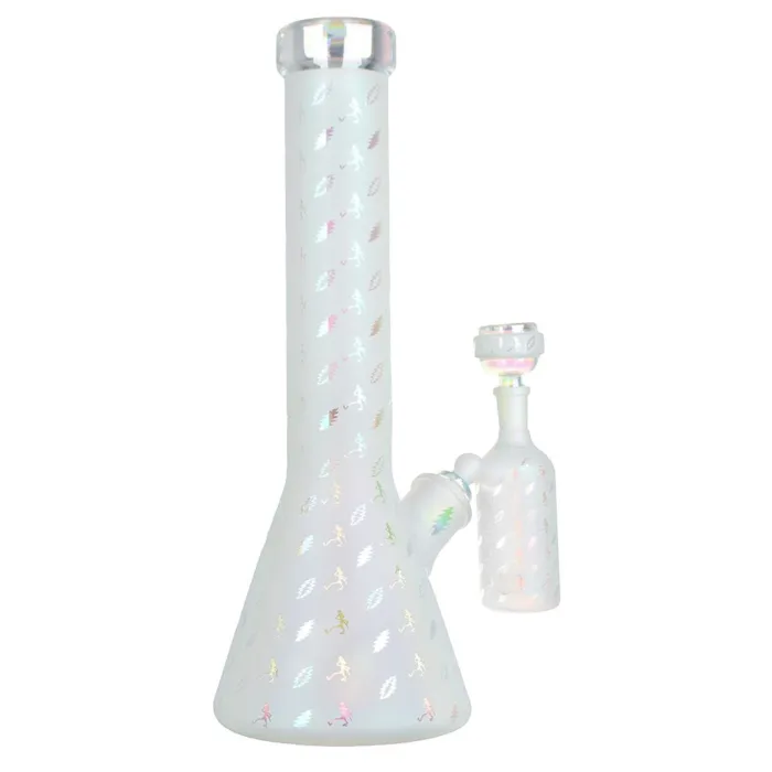 Grateful Dead x Pulsar Bolts And Skellies Glass Beaker Water Pipe Set | 13.75" | 14mm F - Image 11