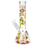Cheech & Chong Glass Tie Dye Glow Glass Beaker Bong - 10" - Image 3