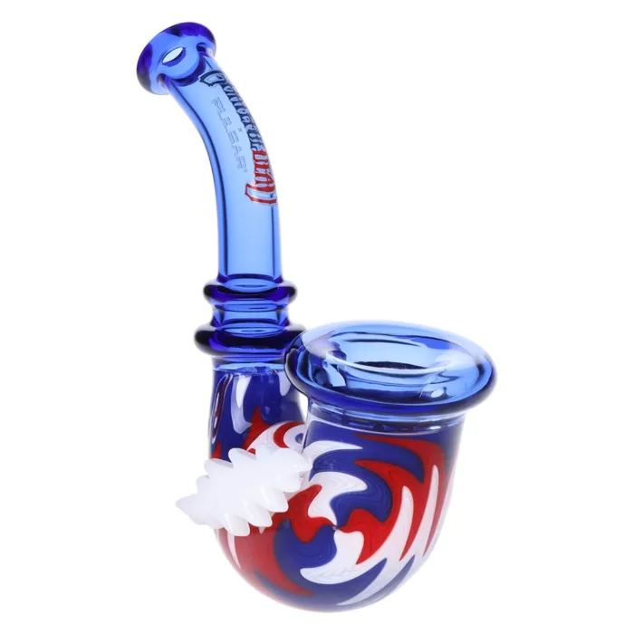 Grateful Dead x Pulsar Bolt Handle Wig Wag Glass Sherlock Pipe - 5" - Image 1