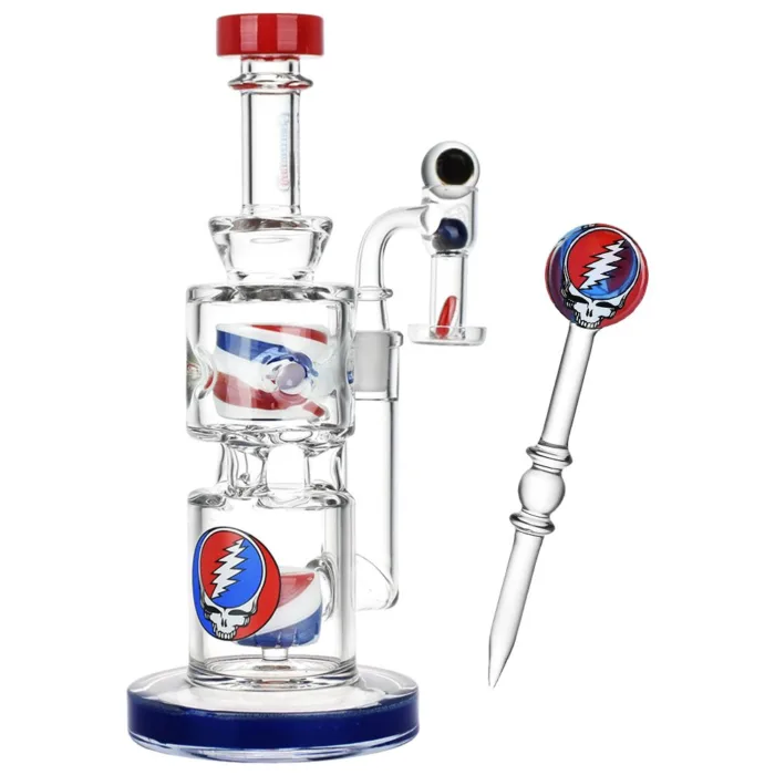 Grateful Dead x Pulsar Stealied Out Dab Rig Set - 9" / 14mm F - Image 1