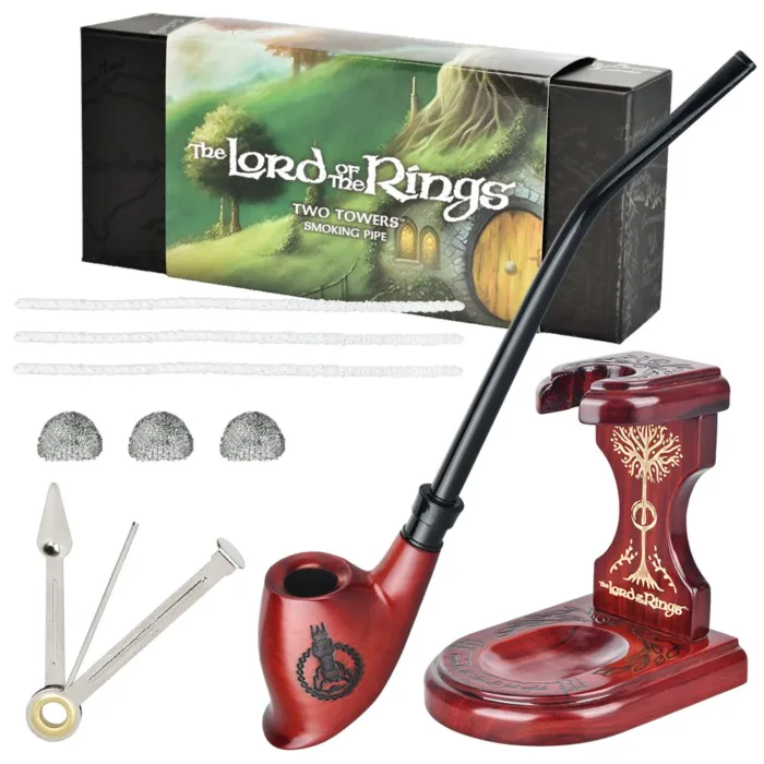 Pulsar Shire Pipes x LoTR TWO TOWERS Pipe & MIDDLE-EARTH Pipe Stand Bundle - 12" - Image 2