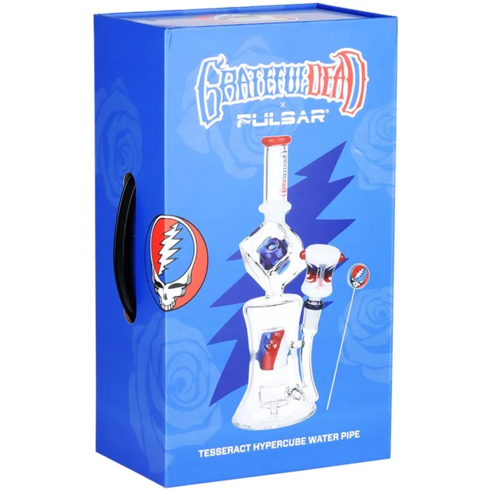 Grateful Dead x Pulsar Tesseract Hypercube Glass Water Pipe - Image 4