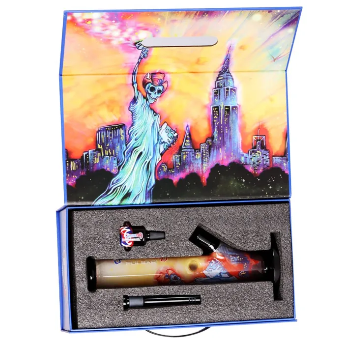 The Grateful Dead x Pulsar Inside Print Straight Tube Glass Water Pipe | 11.25" | 14mm F - Image 5