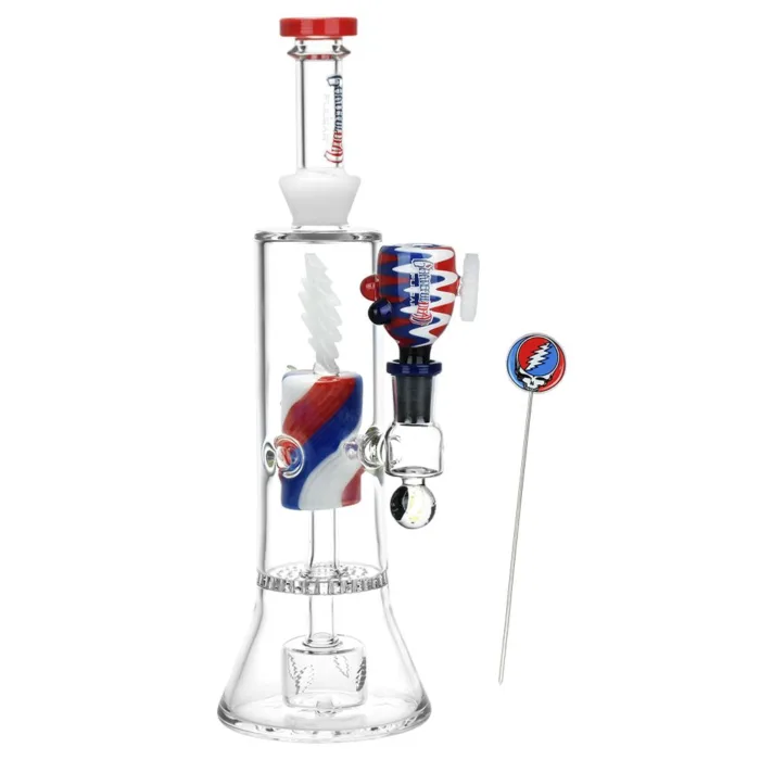 Grateful Dead x Pulsar Lightning Bolt Glass Water Pipe - Image 1