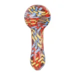 Pulsar Inside Print Glass Spoon Pipe | 4.75" - Image 4