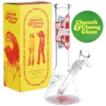 Cheech & Chong Glass Mandala Glow Glass Beaker Water Pipe - 10"