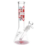 Cheech & Chong Glass Mandala Glow Glass Beaker Water Pipe - 10" - Image 2