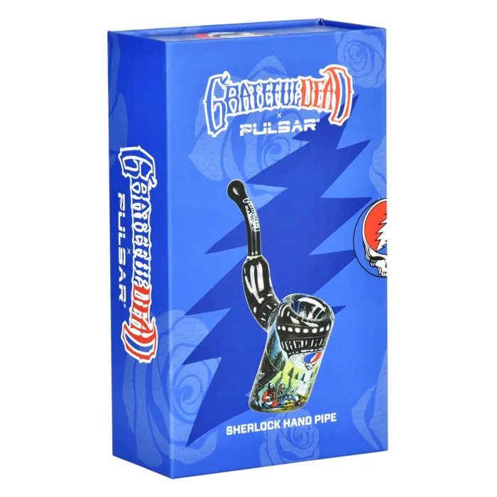Grateful Dead x Pulsar Inside Print Bent Sherlock Pipe | 4" - Image 22