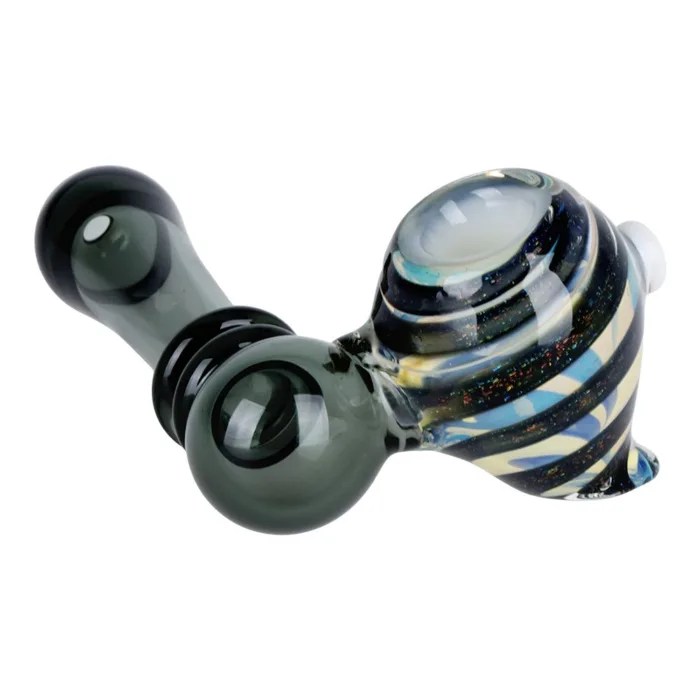 Intergalactic Hive Dichro Swirl Sidecar Glass Hand Pipe - 4" - Image 1