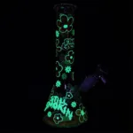 Cheech & Chong Glass Tie Dye Glow Glass Beaker Bong - 10" - Image 4