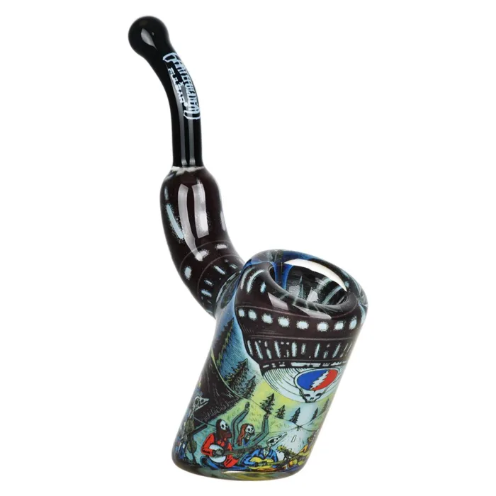 Grateful Dead x Pulsar Inside Print Bent Sherlock Pipe | 4" - Image 18