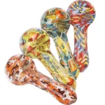 Pulsar Inside Print Glass Spoon Pipe | 4.75" - Image 5