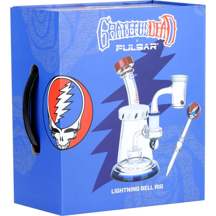 Grateful Dead x Pulsar Lightning Bell Dab Rig Set - 7.5" / 14mm F - Image 5