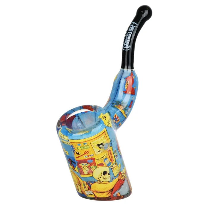Grateful Dead x Pulsar Inside Print Bent Sherlock Pipe | 4" - Image 8