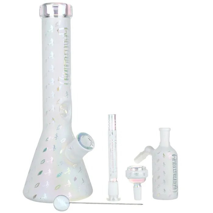 Grateful Dead x Pulsar Bolts And Skellies Glass Beaker Water Pipe Set | 13.75" | 14mm F - Image 10
