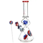 Grateful Dead x Pulsar Inception Cube Beaker Glass Water Pipe - 12.75" / 14mm F - Image 2