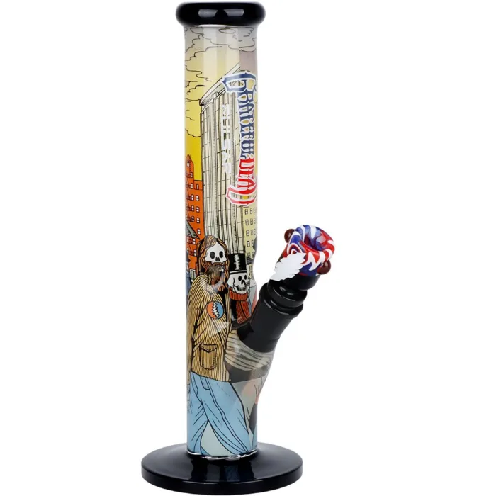 The Grateful Dead x Pulsar Inside Print Straight Tube Glass Water Pipe | 11.25" | 14mm F - Image 3