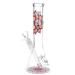 Cheech & Chong Glass Mandala Glow Glass Beaker Water Pipe - 10" - Image 3